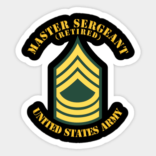 POCKET - MSG - Master Sergeant  - Std - Retired Sticker